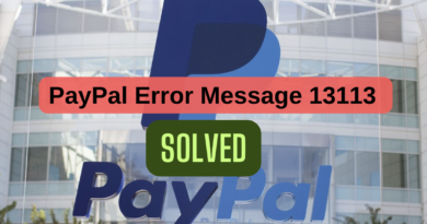 PayPal Error Message 13113