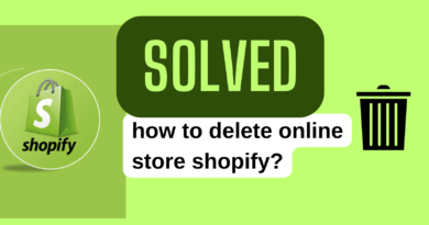 to delete online store shopify