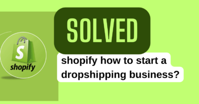 shopify how to start a dropshipping business